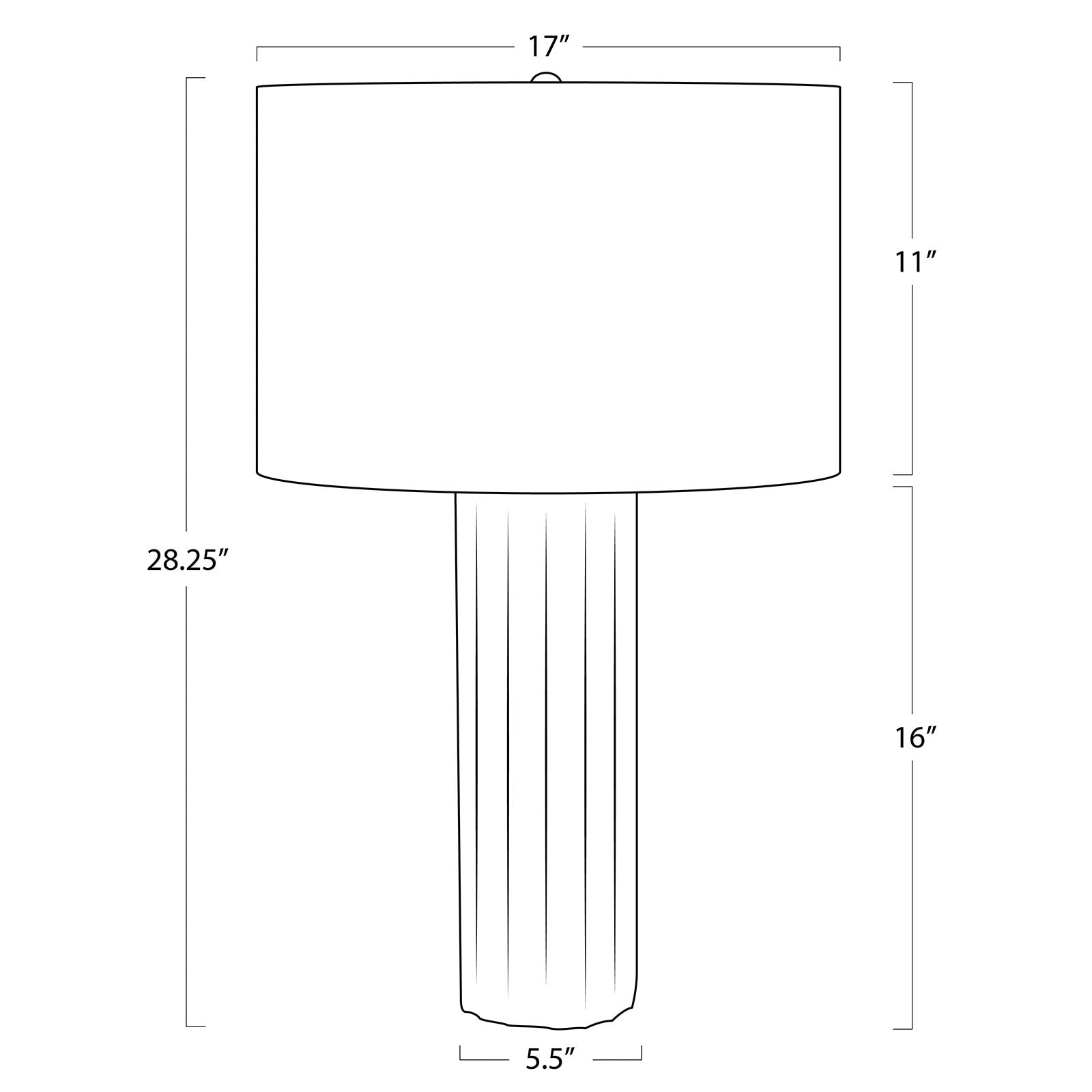 Tambour en béton Lampe de table