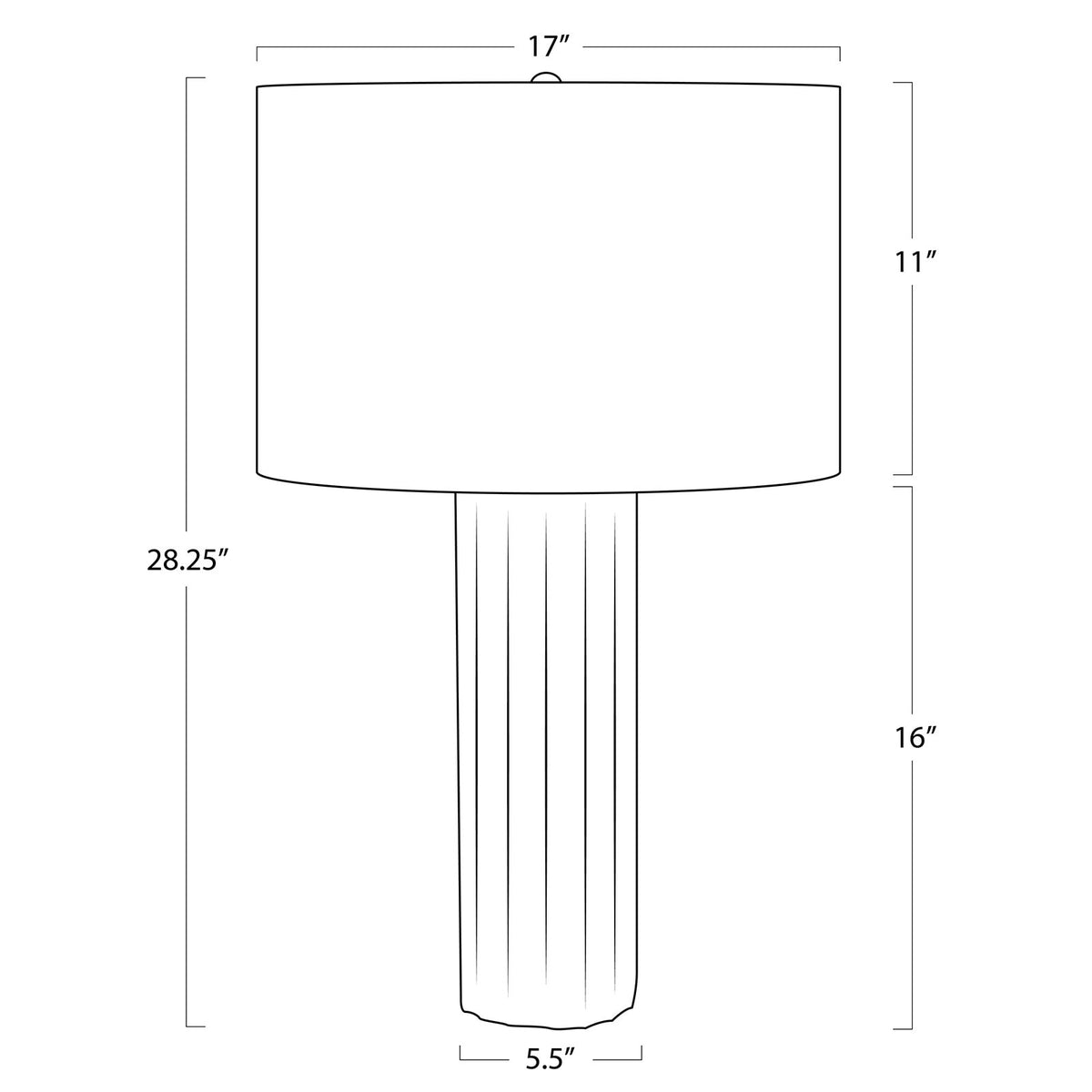 Tambour Concrete Table Lamp