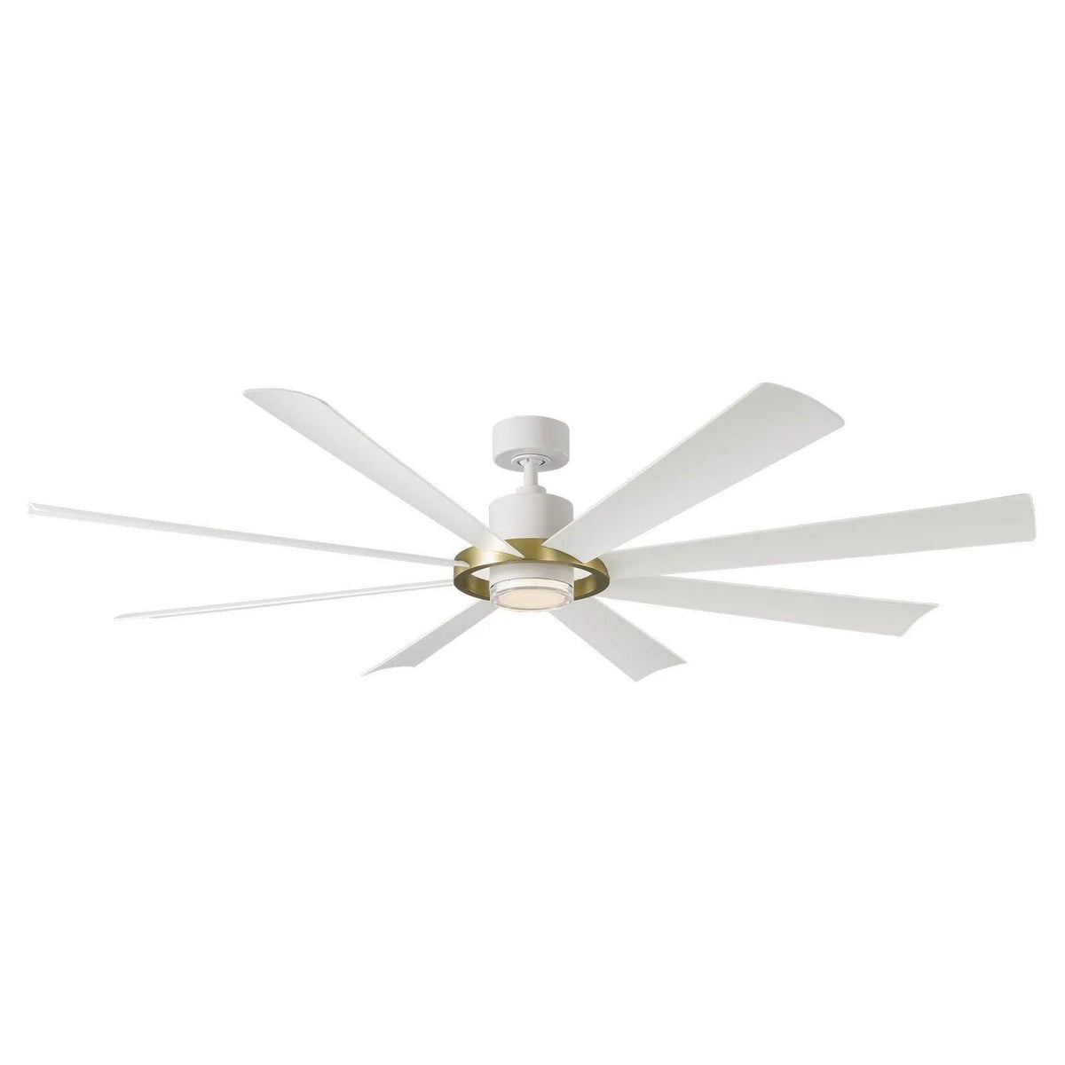 Modern Forms Fans Canada - FR-W2303-72L-SB/MW - 72"Ceiling Fan - Aura - Soft Brass/Matte White