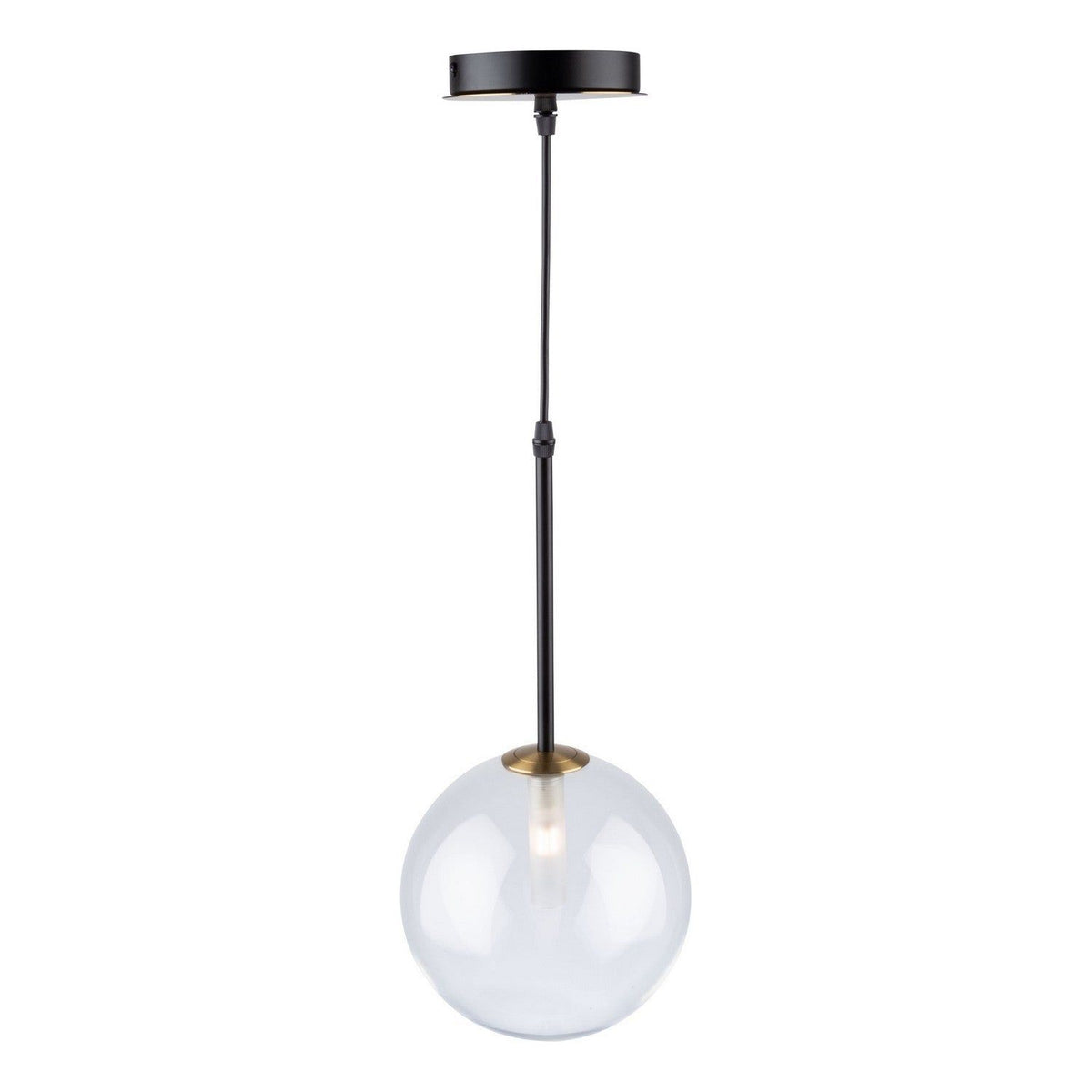 Artcraft Canada - AC11761VB - One Light Pendant - Aurelia - Matte Black & Brass