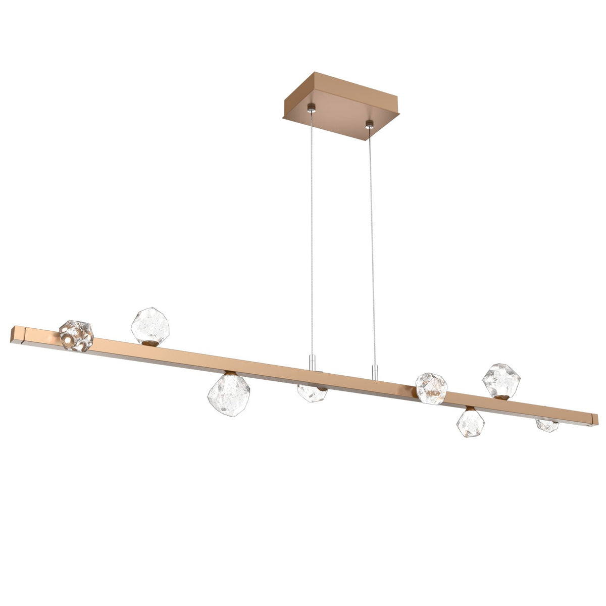 Hammerton Studio - PLB0070-54-NB-CZ-CA1-L3 - LED Linear Suspension - Stella - Novel Brass