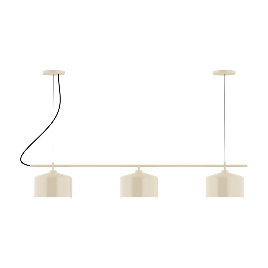 Montclair Light Works - CHA419-16-C01 - Three Light Linear Chandelier - Axis - Cream