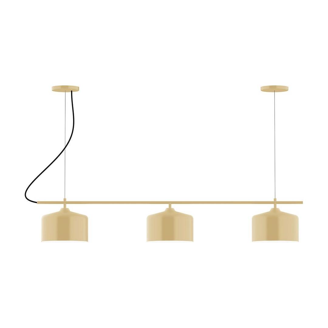 Montclair Light Works - CHA419-17 - Three Light Linear Chandelier - Axis - Ivory