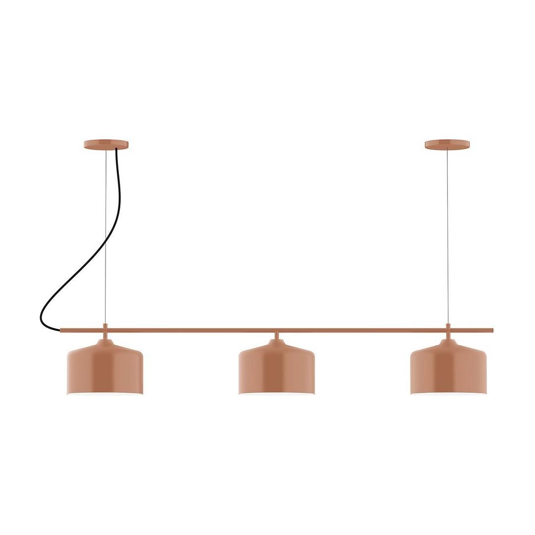 Montclair Light Works - CHA419-19 - Three Light Linear Chandelier - Axis - Terracotta