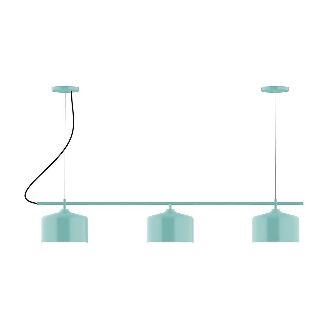 Montclair Light Works - CHA419-48 - Three Light Linear Chandelier - Axis - Sea Green