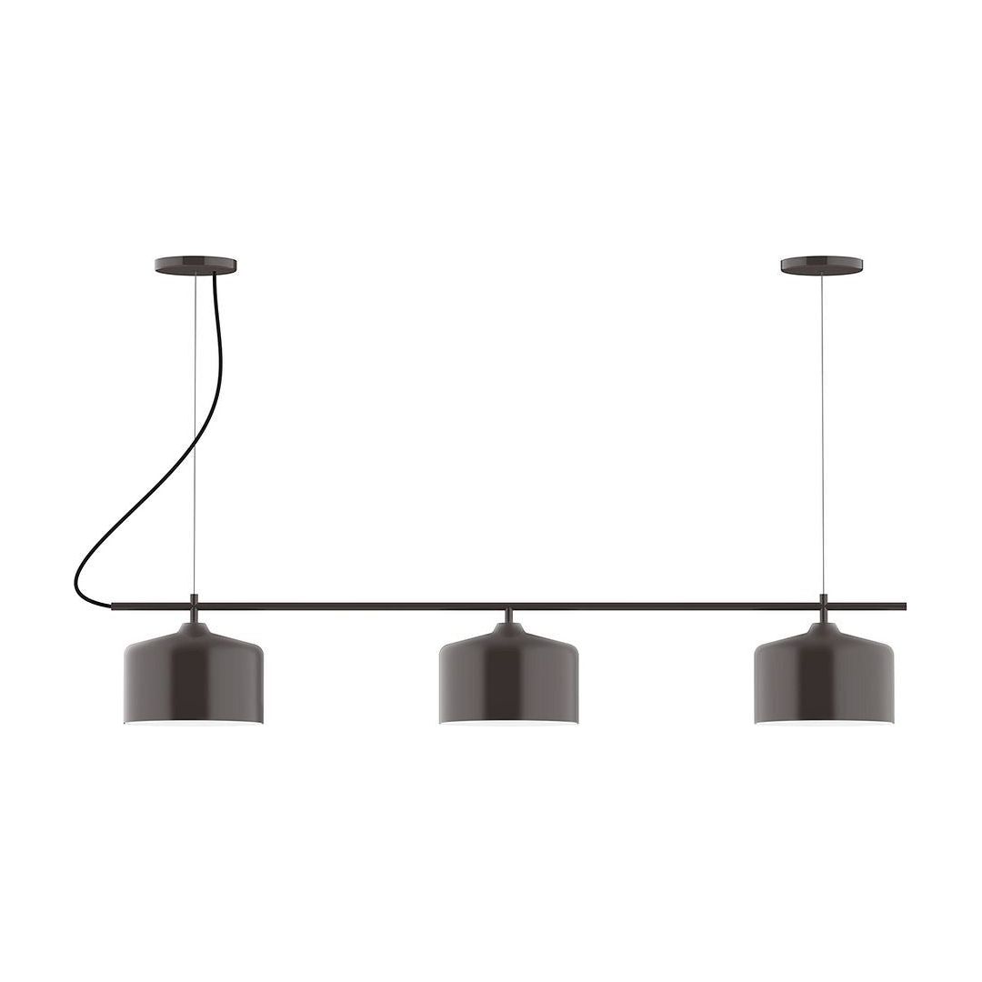 Montclair Light Works - CHA419-51 - Three Light Linear Chandelier - Axis - Architectural Bronze