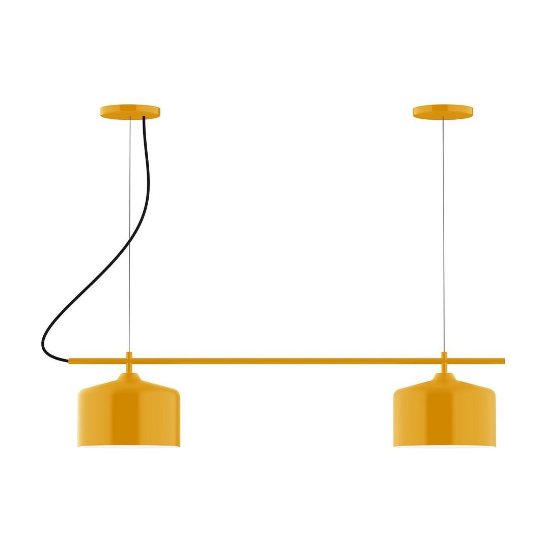 Montclair Light Works - CHB419-21 - Two Light Linear Chandelier - Axis - Bright Yellow