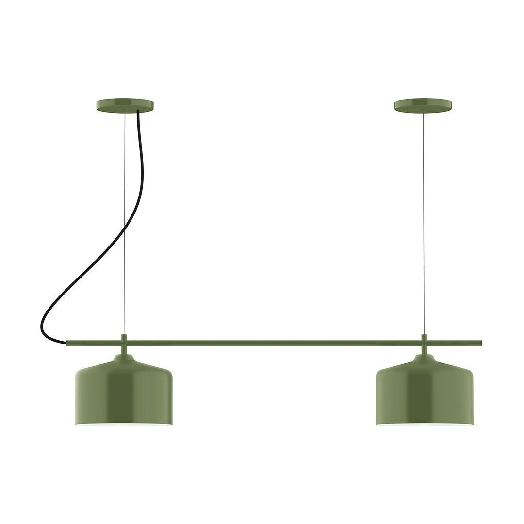 Montclair Light Works - CHB419-22 - Two Light Linear Chandelier - Axis - Fern Green