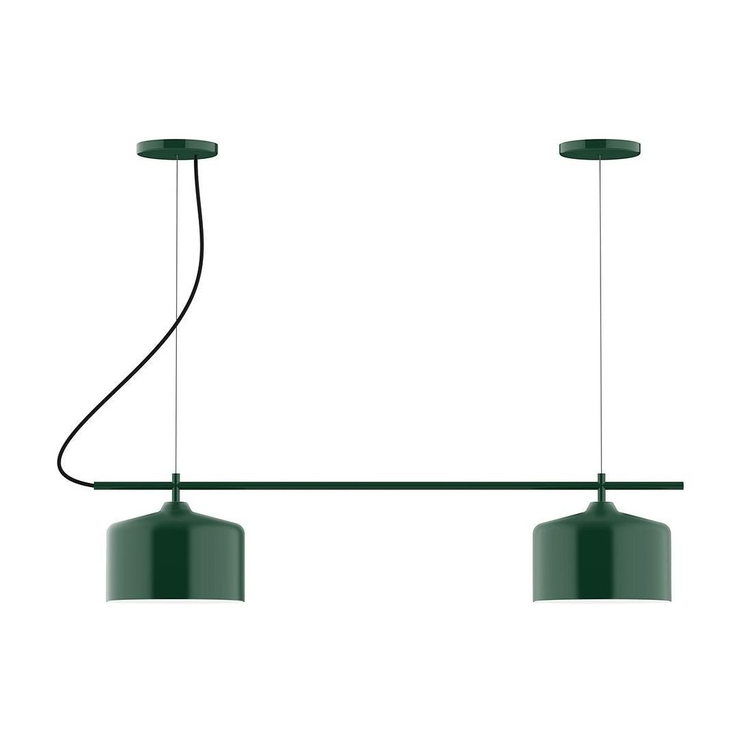 Montclair Light Works - CHB419-42 - Two Light Linear Chandelier - Axis - Forest Green