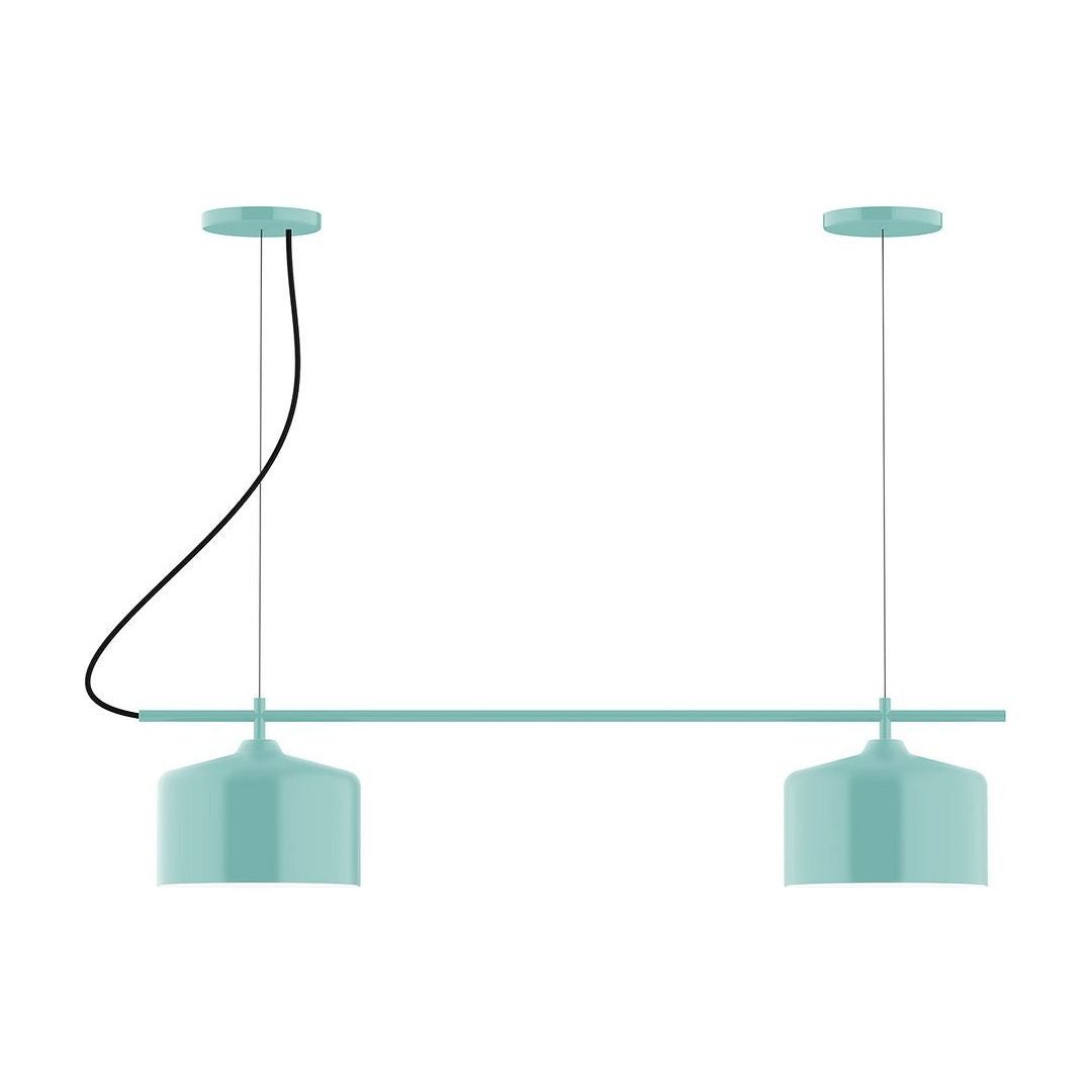 Montclair Light Works - CHB419-48 - Two Light Linear Chandelier - Axis - Sea Green