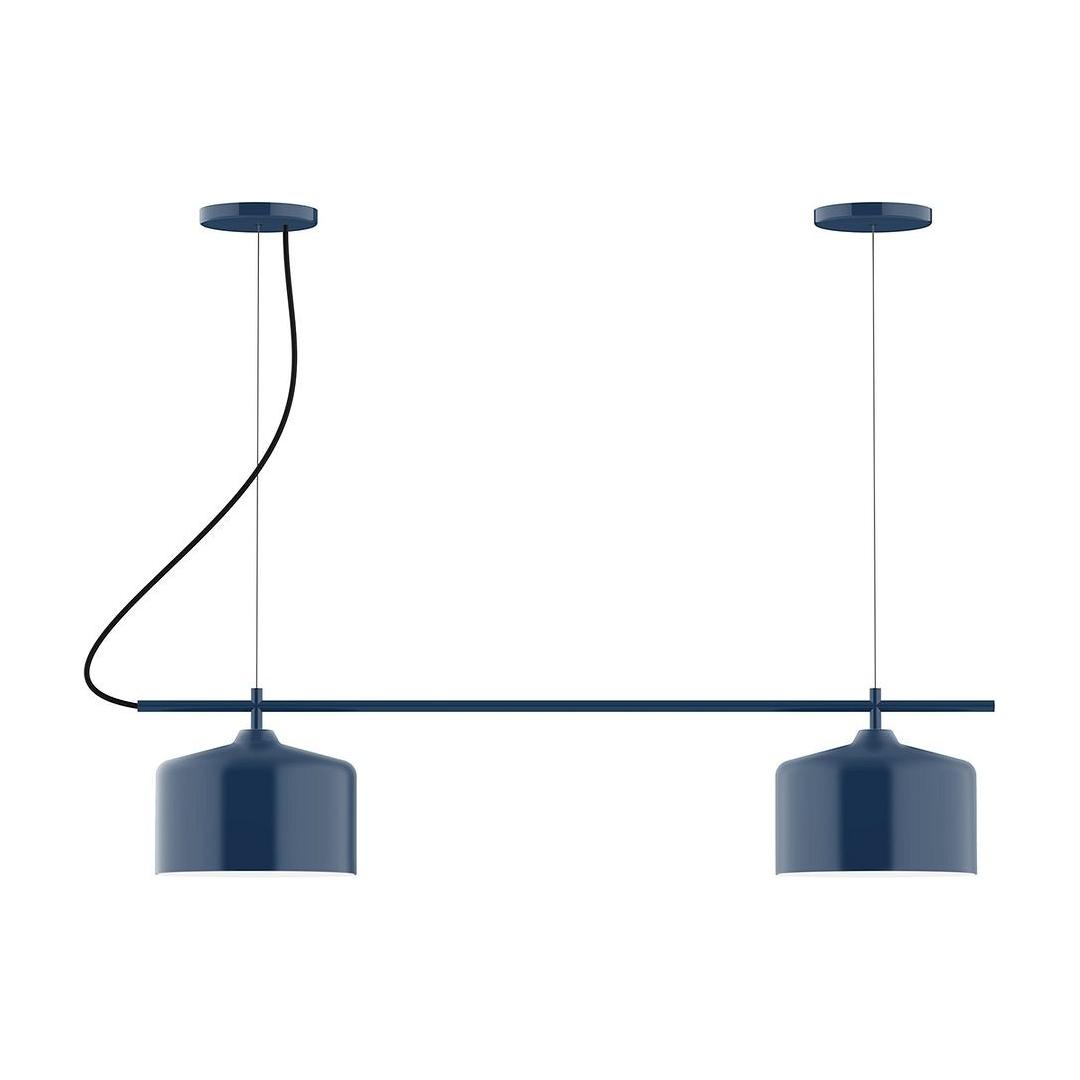 Montclair Light Works - CHB419-50 - Two Light Linear Chandelier - Axis - Navy