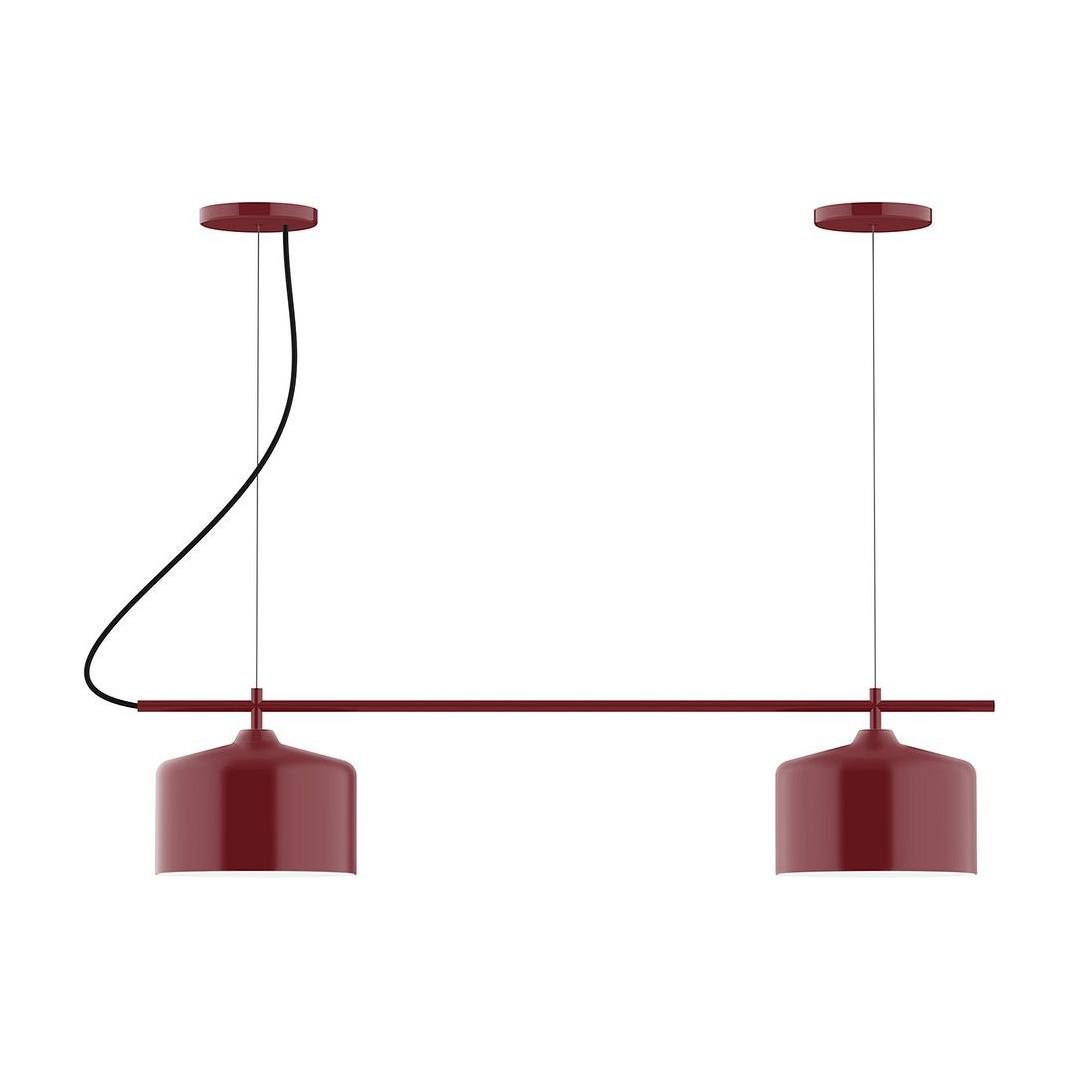 Montclair Light Works - CHB419-55 - Two Light Linear Chandelier - Axis - Barn Red