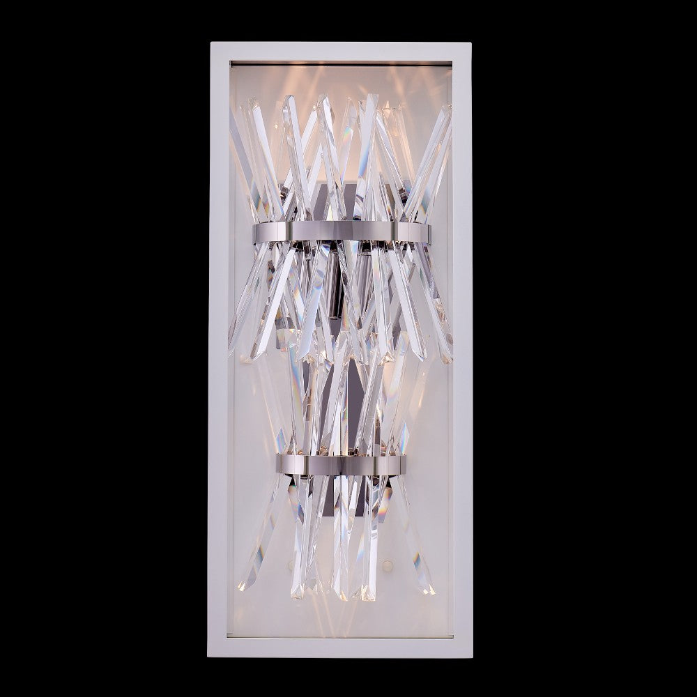 Allegri - 090221-064-FR001 - LED Outdoor Wall Sconce - Glacier Estereo - Matte White