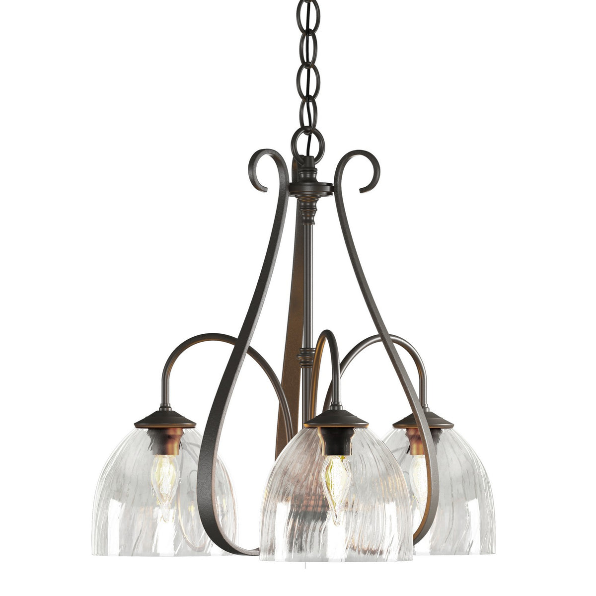 Hubbardton Forge - 101441-SKT-07-LL0001 - Three Light Chandelier - Sweeping Taper - Dark Smoke