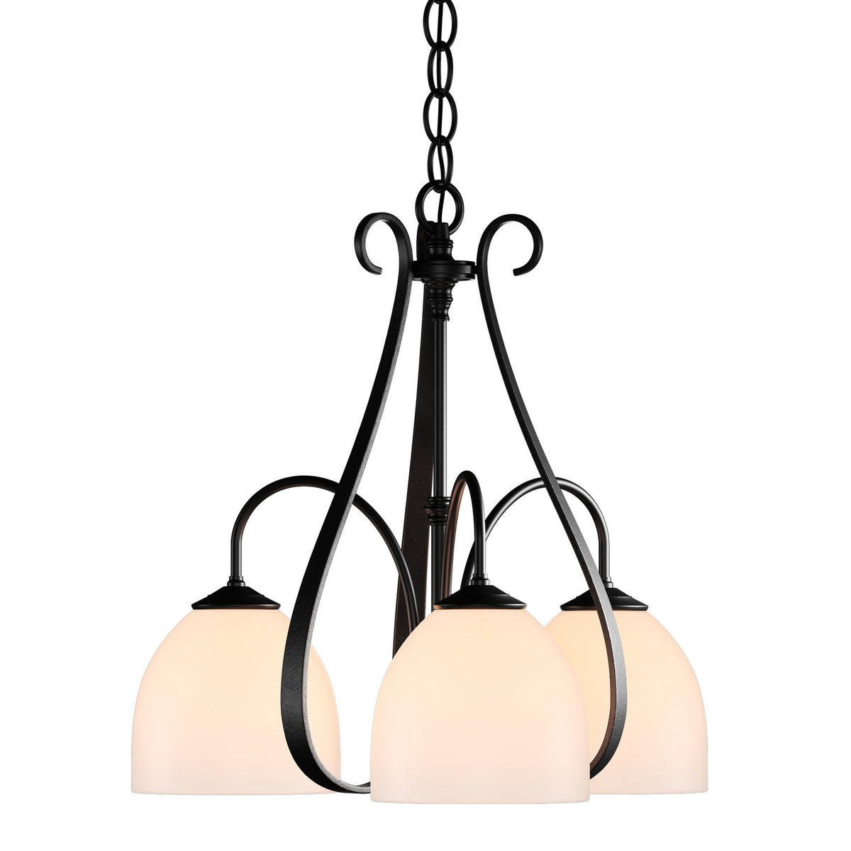 Hubbardton Forge - 101441-SKT-10-GG0001 - Three Light Chandelier - Sweeping Taper - Black