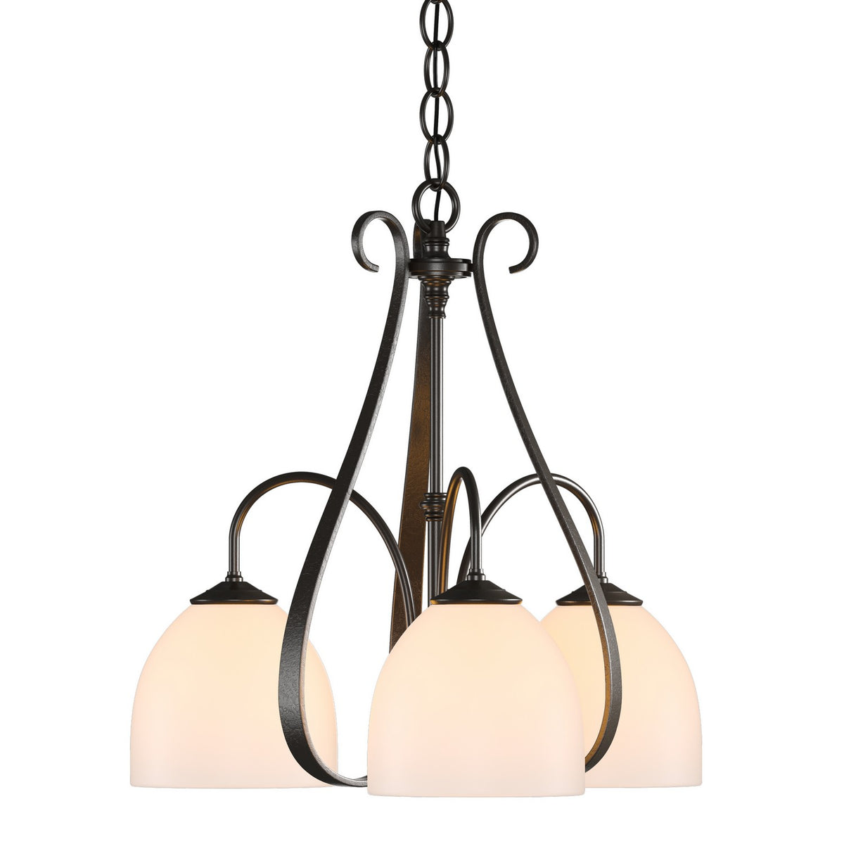 Hubbardton Forge - 101441-SKT-14-GG0001 - Three Light Chandelier - Sweeping Taper - Oil Rubbed Bronze