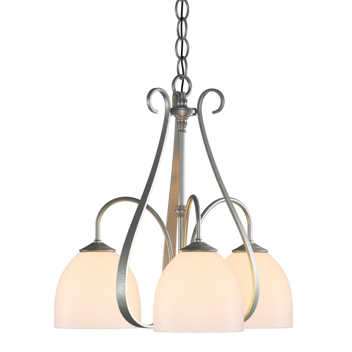 Hubbardton Forge - 101441-SKT-82-GG0001 - Three Light Chandelier - Sweeping Taper - Vintage Platinum