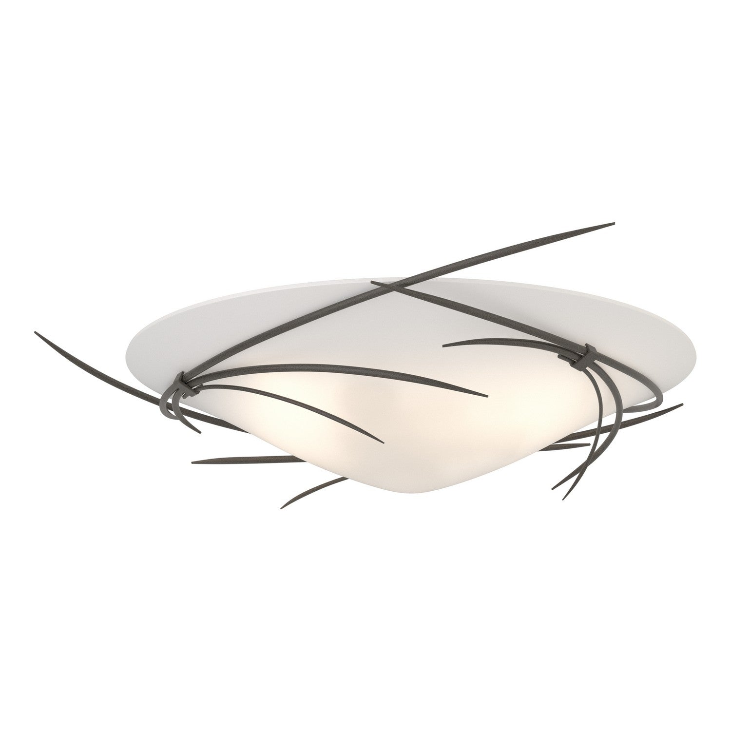 Hubbardton Forge - 121620-SKT-07-GG0722 - Three Light Semi-Flush Mount - Wisp - Dark Smoke