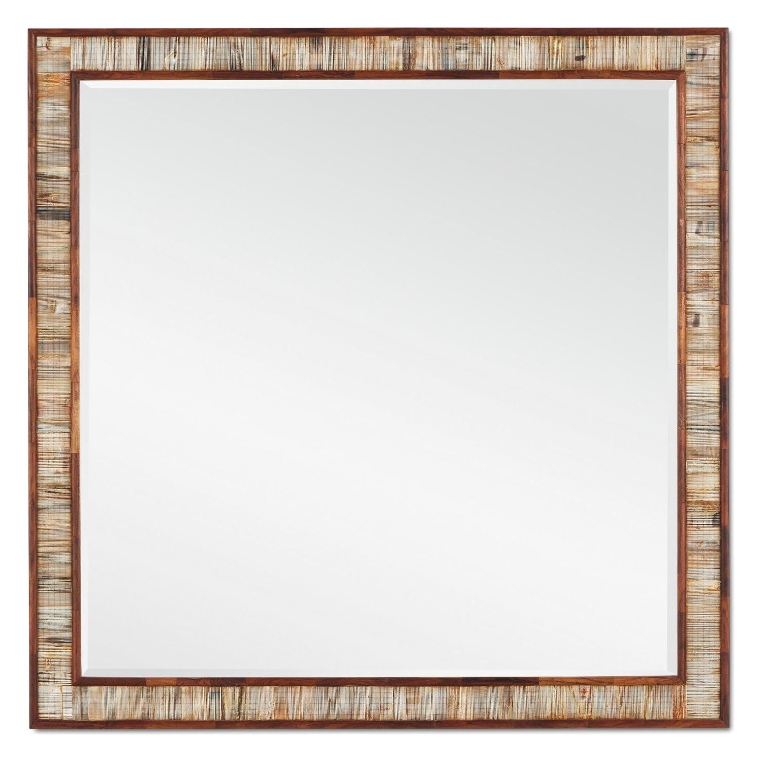 Currey and Company - 1000-0135 - Mirror - Hyson - Chiseled Horn/Natural/Mirror