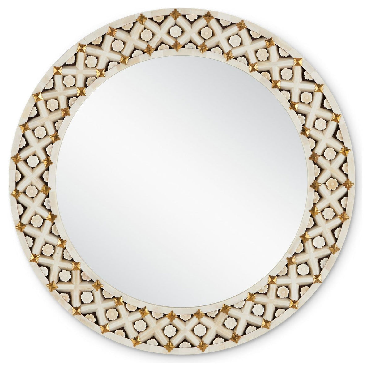 Currey and Company - 1000-0136 - Mirror - Ellaria - Natural/Brass/Mirror