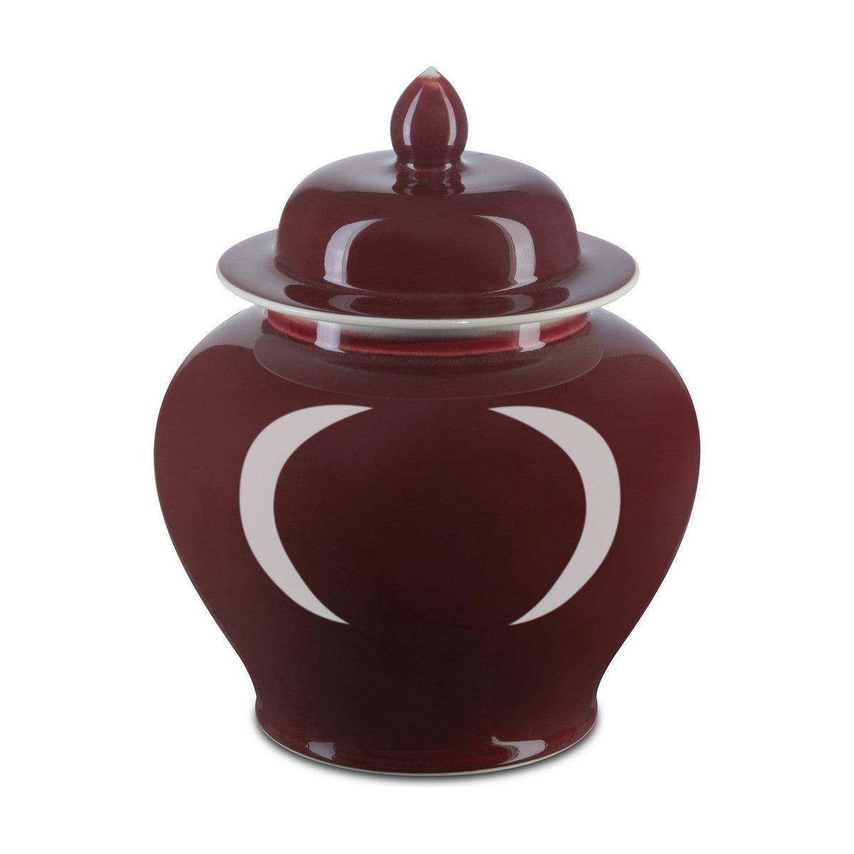 Currey and Company - 1200-0684 - Jar - Oxblood - Imperial Red