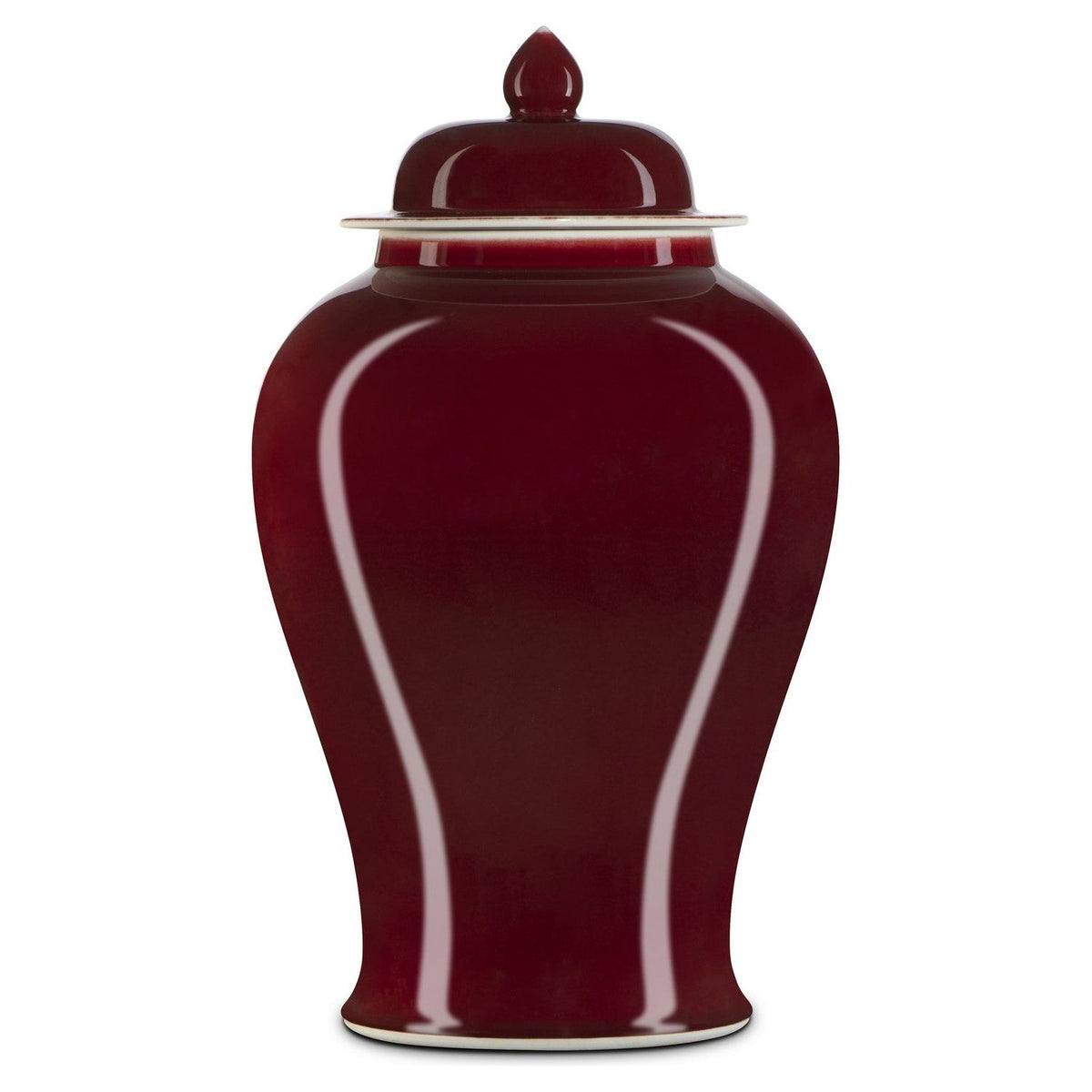 Currey and Company - 1200-0686 - Jar - Oxblood - Imperial Red