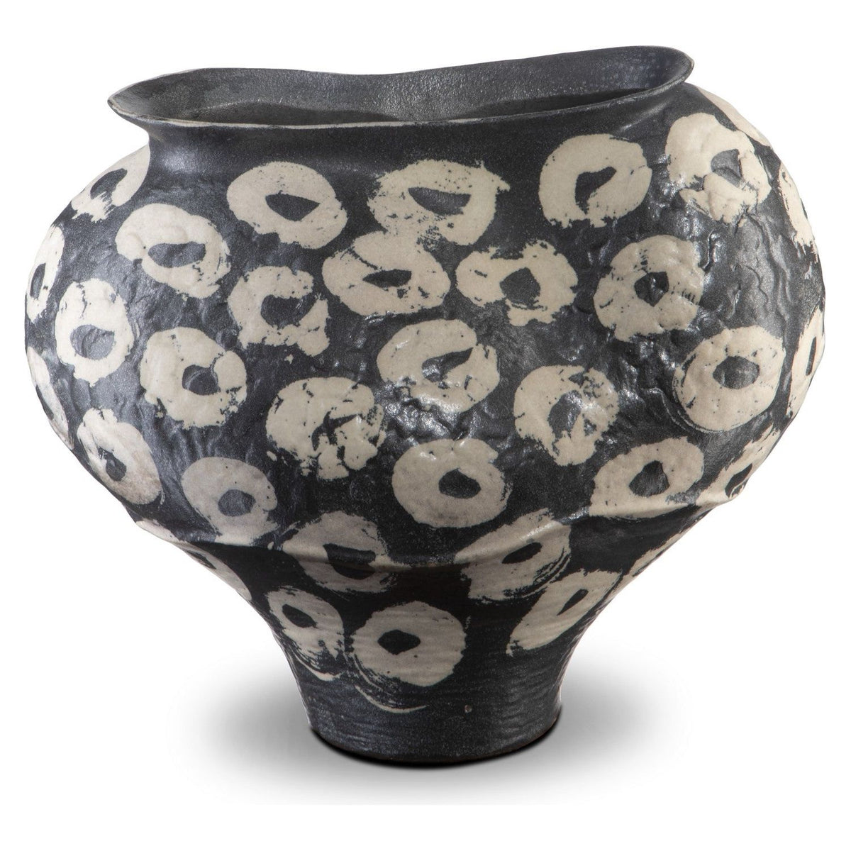 Currey and Company - 1200-0712 - Bowl - Japonesque - Black/Light Mud