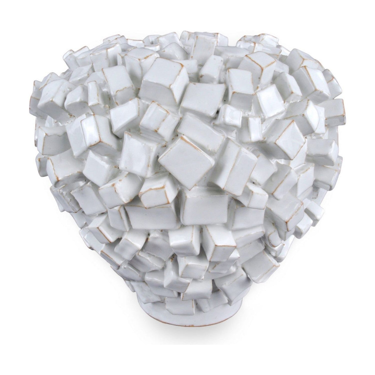 Currey and Company - 1200-0747 - Vase - Sugar Cube - White