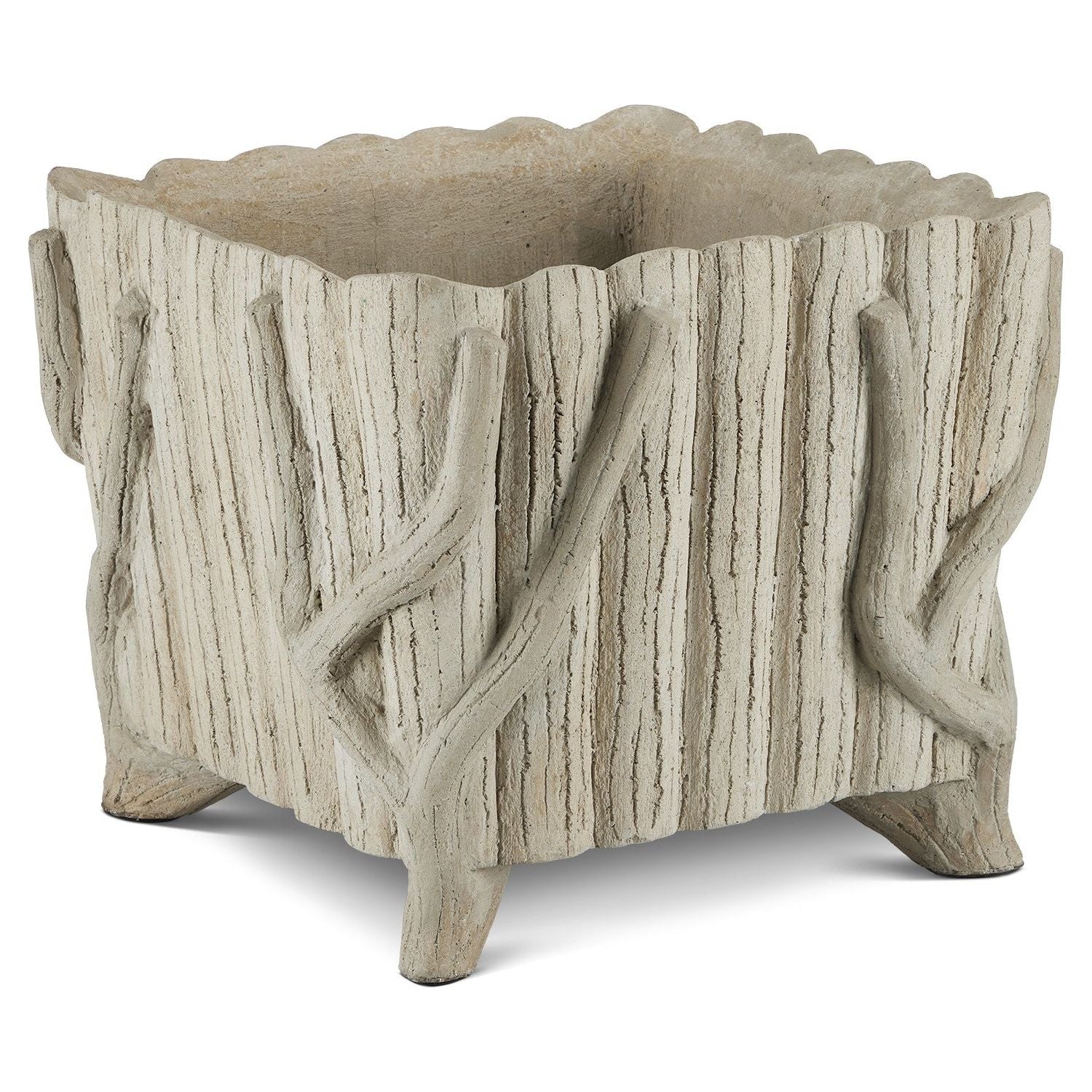 Currey and Company - 2200-0023 - Planter - Faux Bois - Portland / Faux Bois