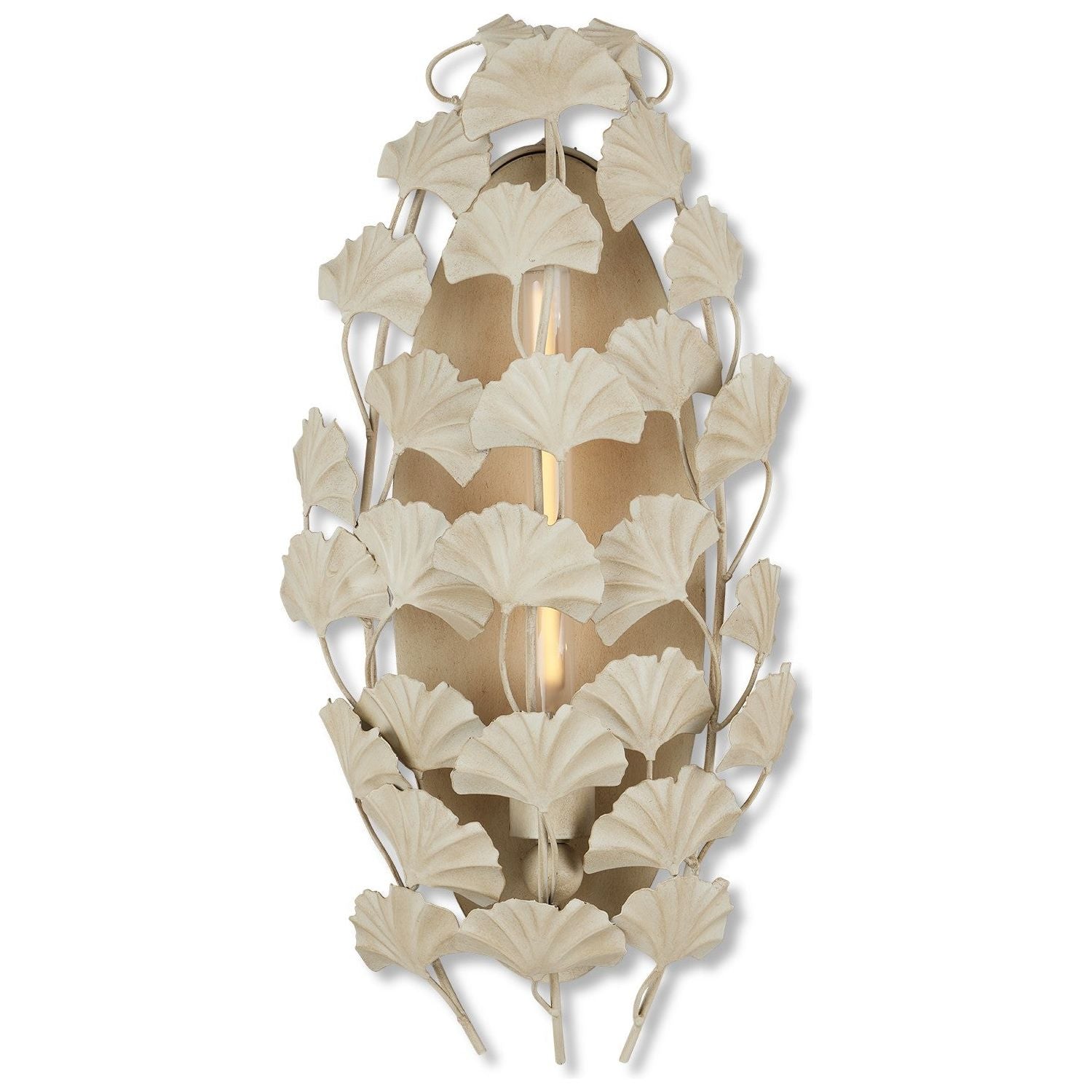 Currey and Company - 5000-0230 - One Light Wall Sconce - Maidenhair - Antique Pearl