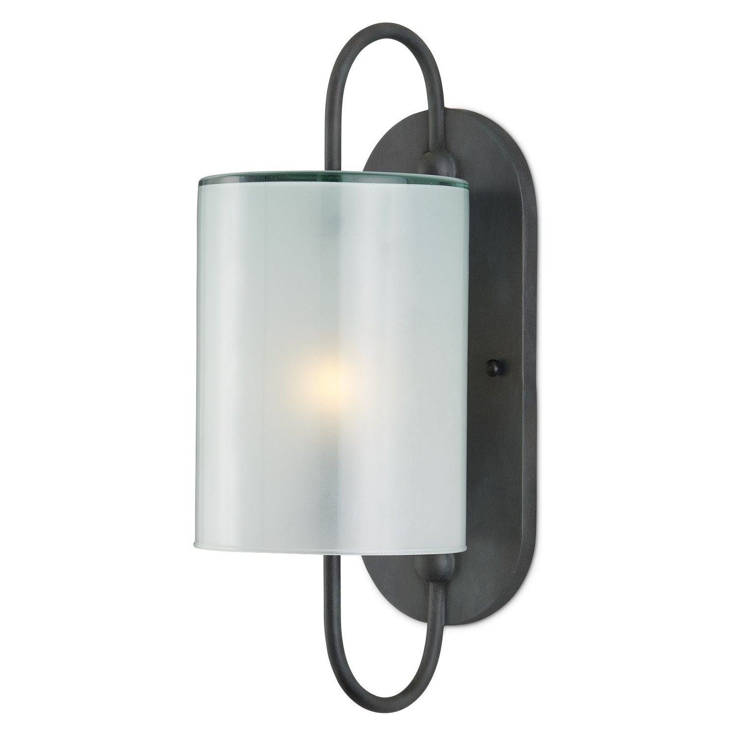 Currey and Company - 5800-0023 - One Light Wall Sconce - Glacier - Antique Bronze/Frosted White