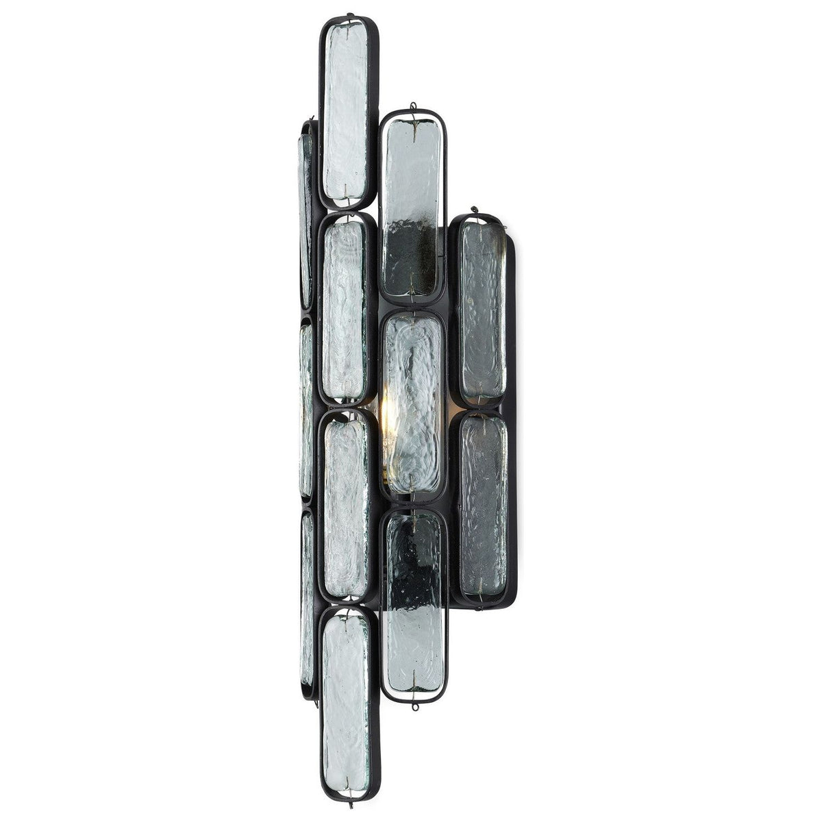 Currey and Company - 5900-0053 - One Light Wall Sconce - Centurion - Clear/Satin Black