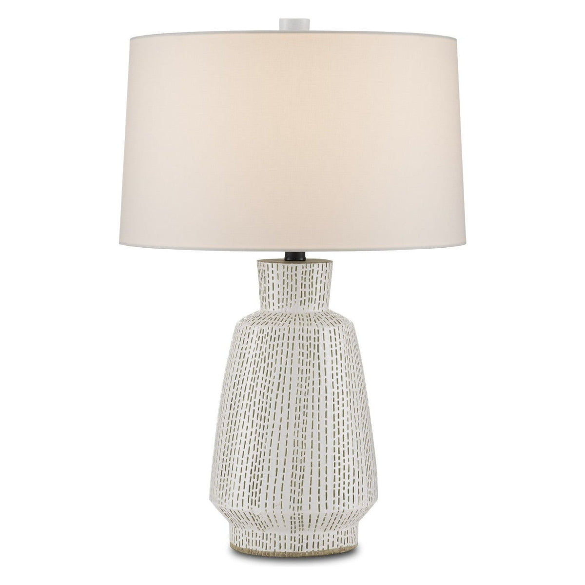 Currey and Company - 6000-0848 - One Light Table Lamp - Dash - White/Green