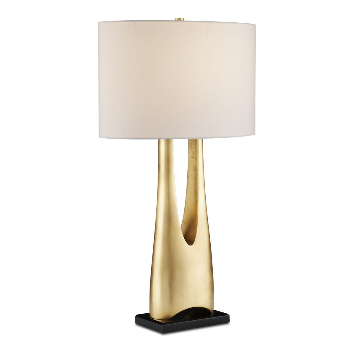 Currey and Company - 6000-0852 - One Light Table Lamp - La Porta - Contemporary Gold Leaf/Black