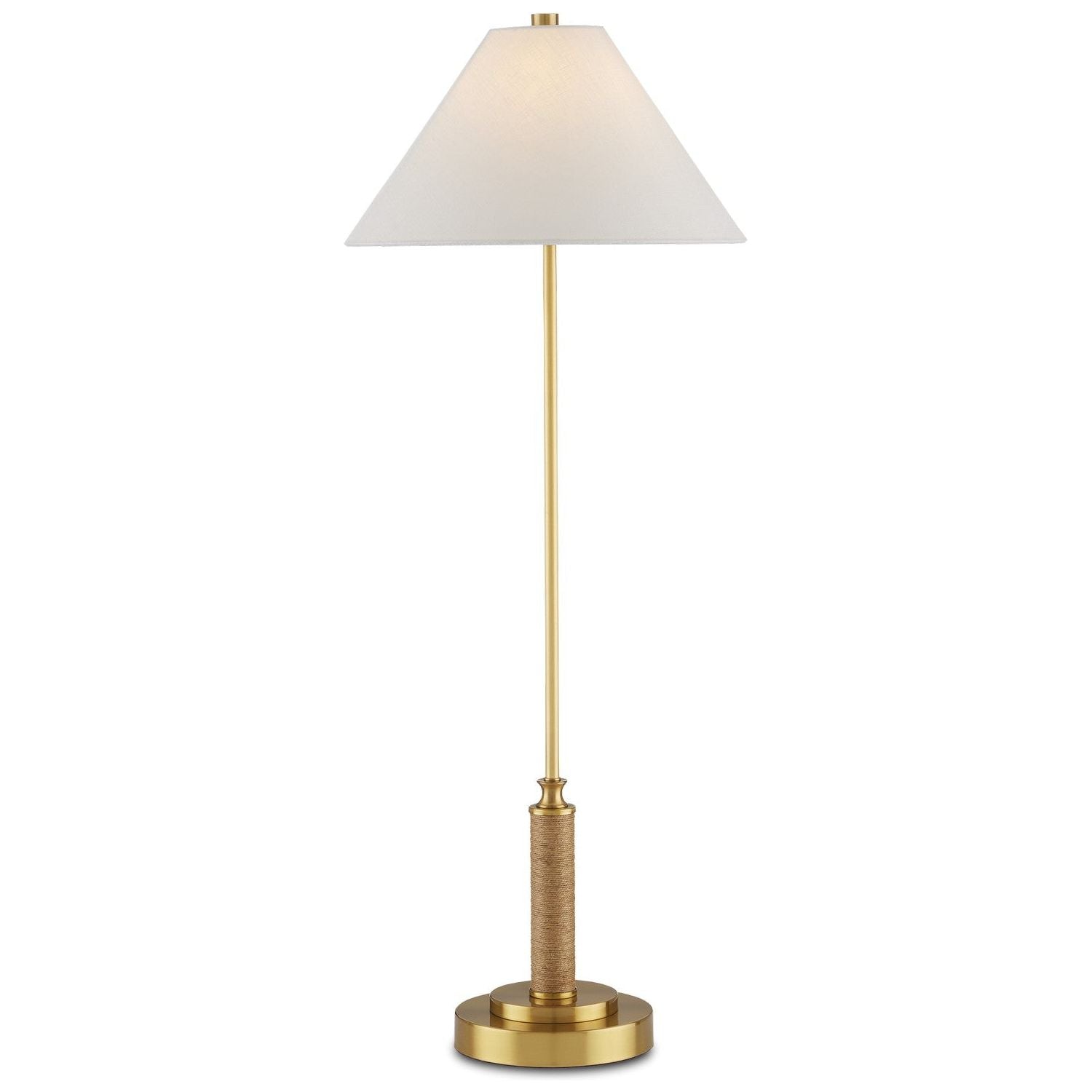 Currey and Company - 6000-0874 - One Light Table Lamp - Ippolito - Antique Brass/Natural