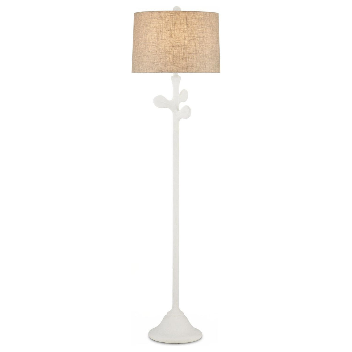 Currey and Company - 8000-0133 - One Light Floor Lamp - Charny - Gesso White