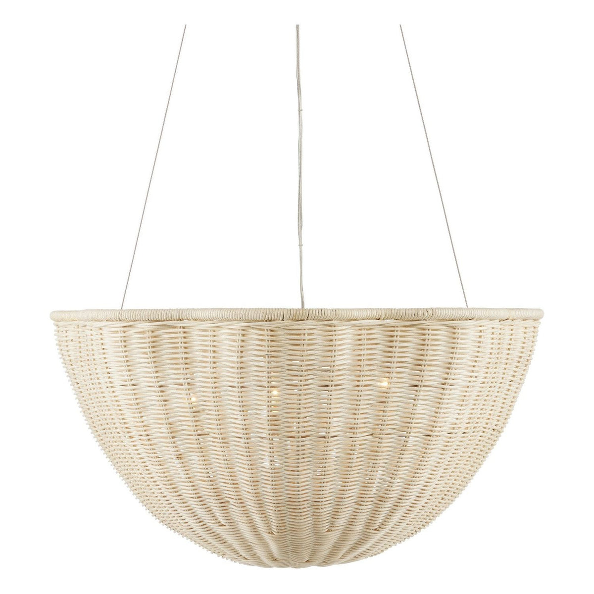 Currey and Company - 9000-0993 - Three Light Pendant - Telos - Bleached Natural/Vanilla