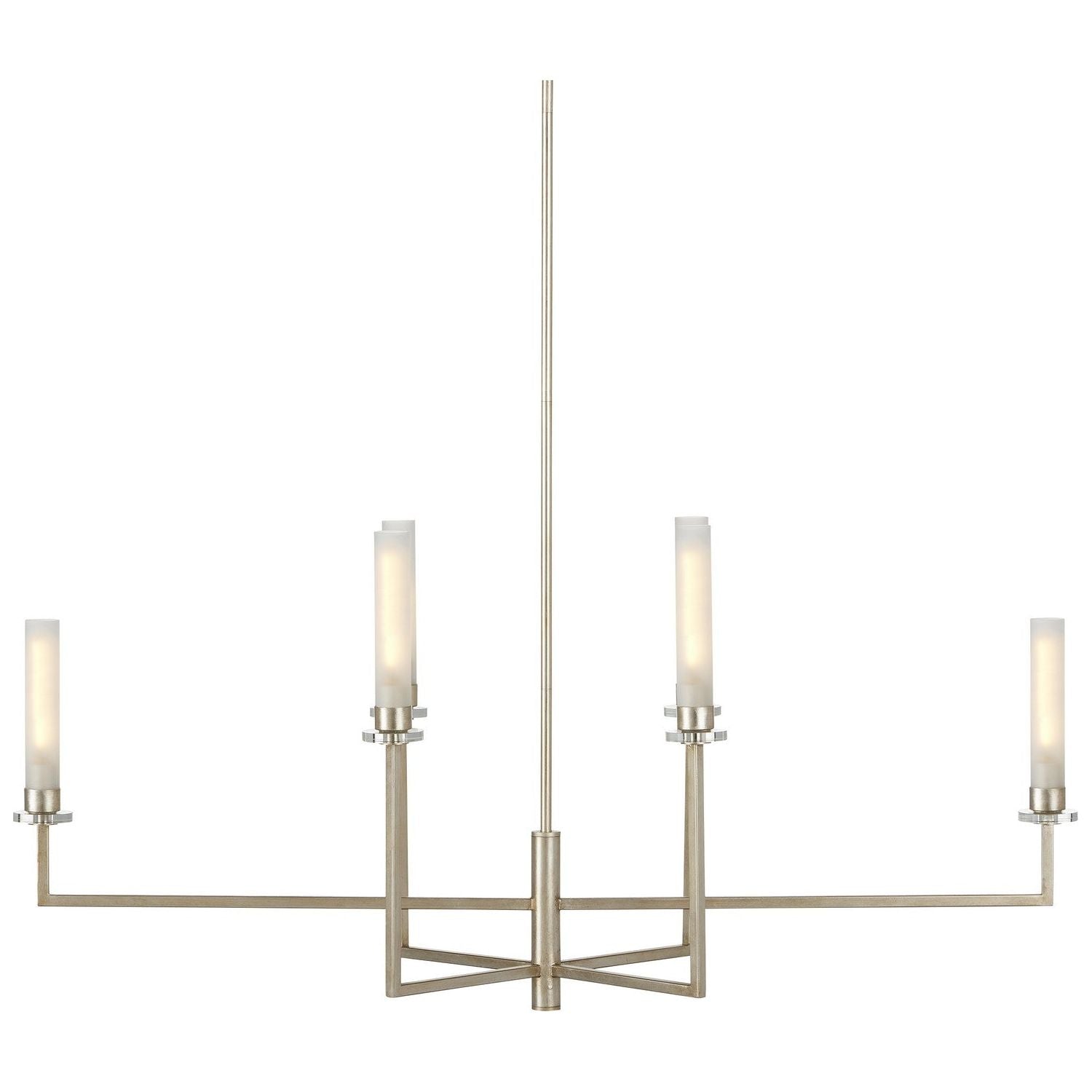 Currey and Company - 9000-1093 - Six Light Chandelier - Courante - Champagne/Frosted White