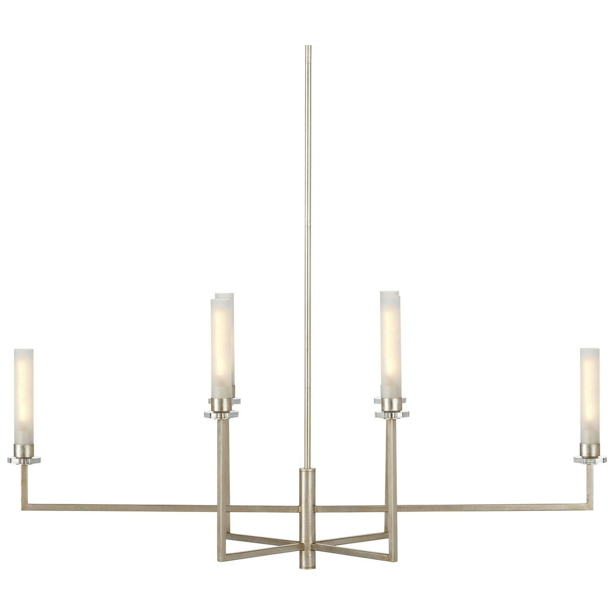 Currey and Company - 9000-1093 - Six Light Chandelier - Courante - Champagne/Frosted White