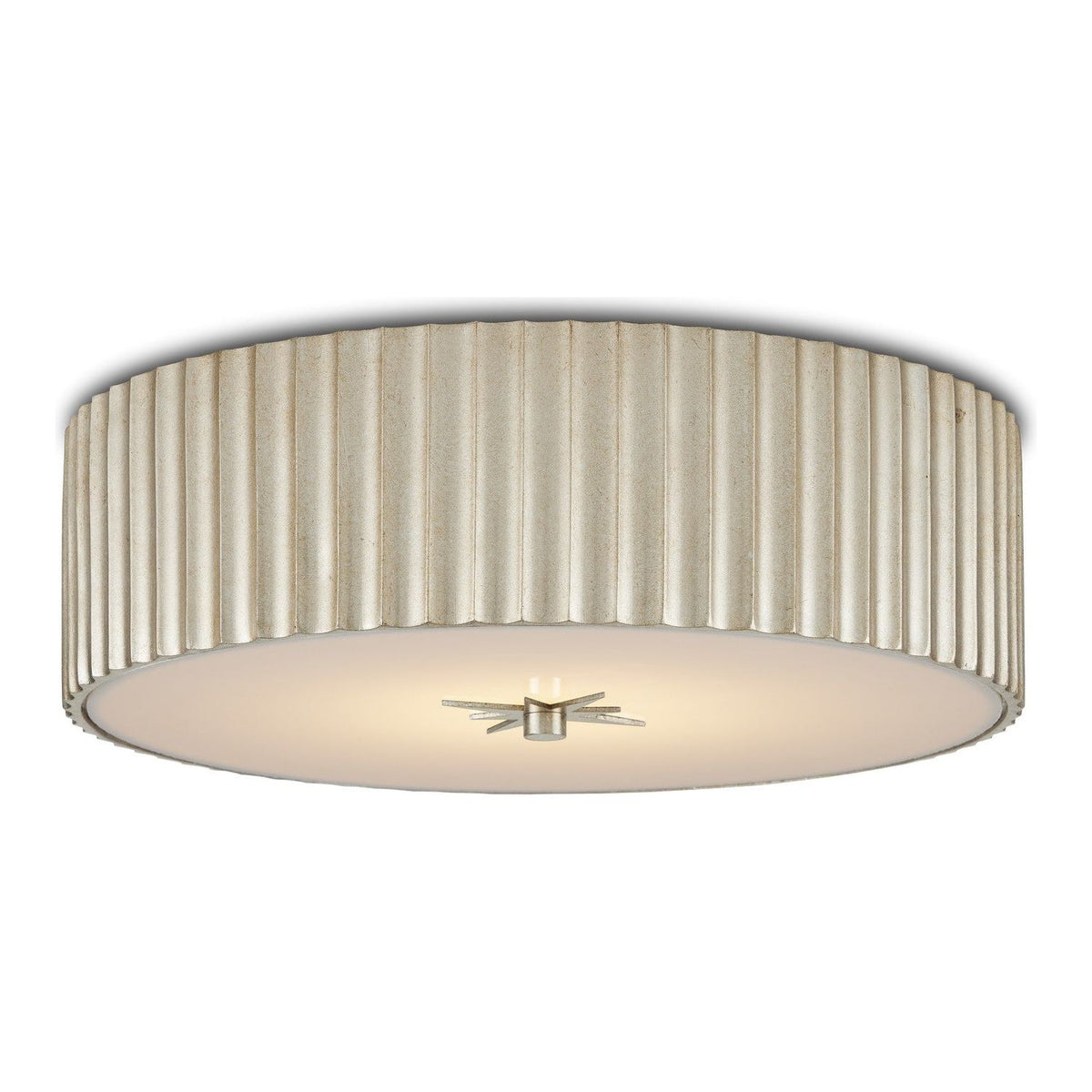 Currey and Company - 9999-0066 - One Light Flush Mount - Caravel - Silver Leaf