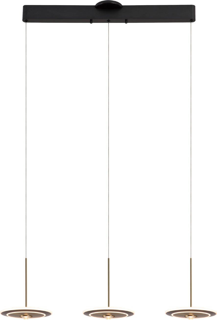 PageOne - PP121767-SDG/AB - LED Pendant - Uranas - Satin Dark Gray/Antique Brass