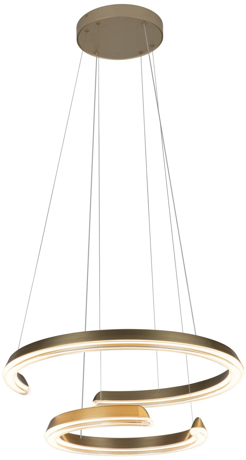 PageOne - PP121825-SAB - LED Pendant - Solaire - Satin Antique Brass