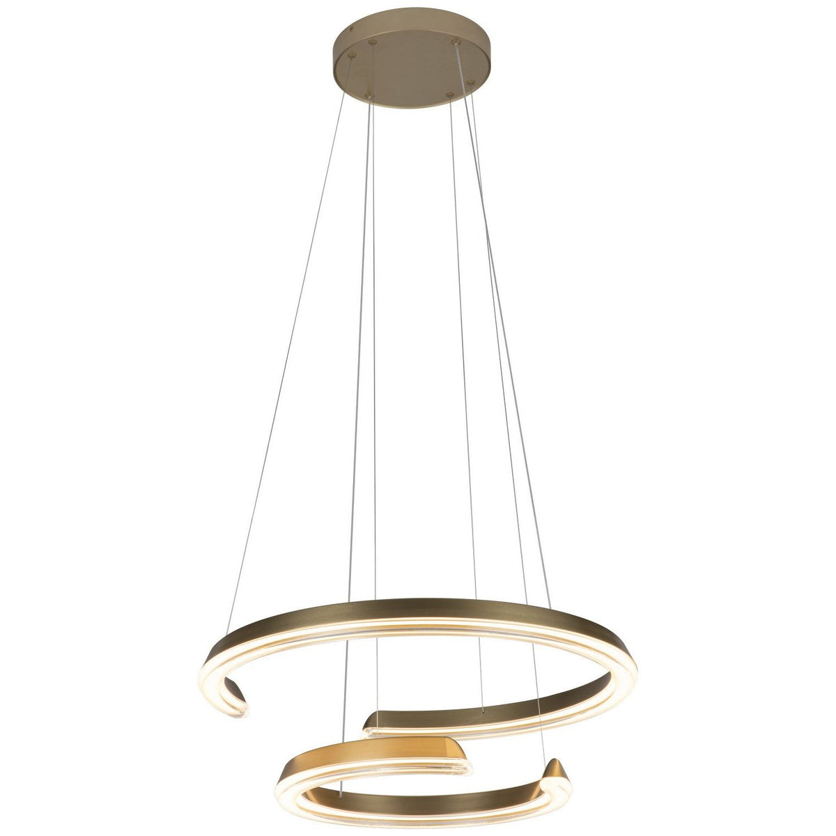 PageOne - PP121825-SAB - LED Pendant - Solaire - Satin Antique Brass