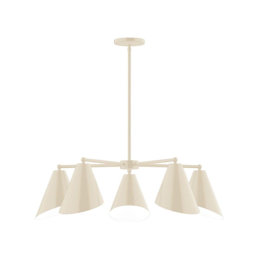 Montclair Light Works - CHC415-16 - Five Light Chandelier - J-Series - Cream