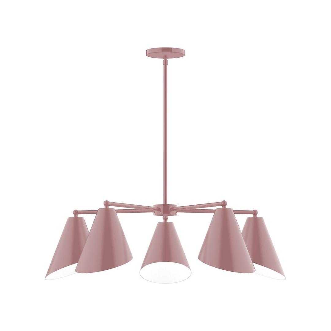 Montclair Light Works - CHC415-20 - Five Light Chandelier - J-Series - Mauve