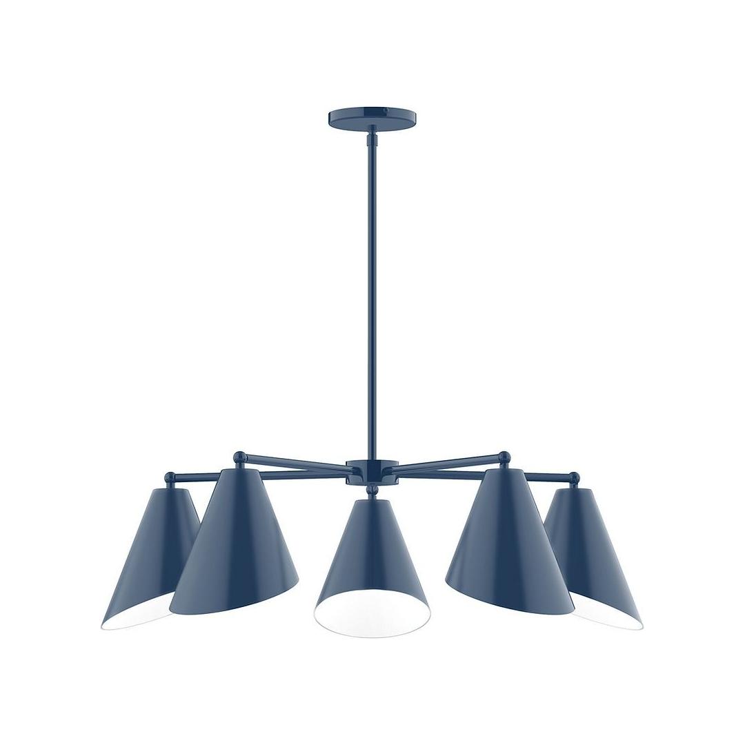 Montclair Light Works - CHC415-50 - Five Light Chandelier - J-Series - Navy