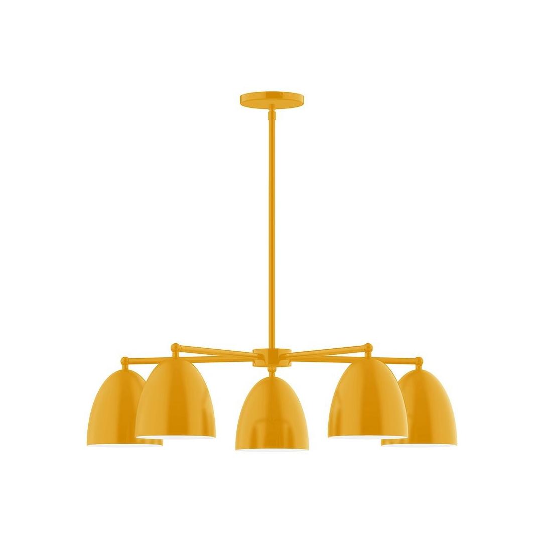 Montclair Light Works - CHC417-21 - Five Light Chandelier - J-Series - Bright Yellow