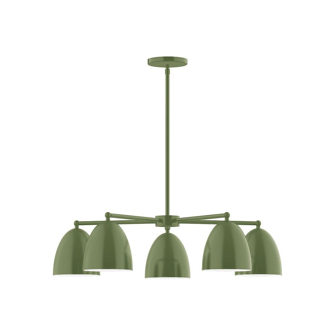 Montclair Light Works - CHC417-22 - Five Light Chandelier - J-Series - Fern Green