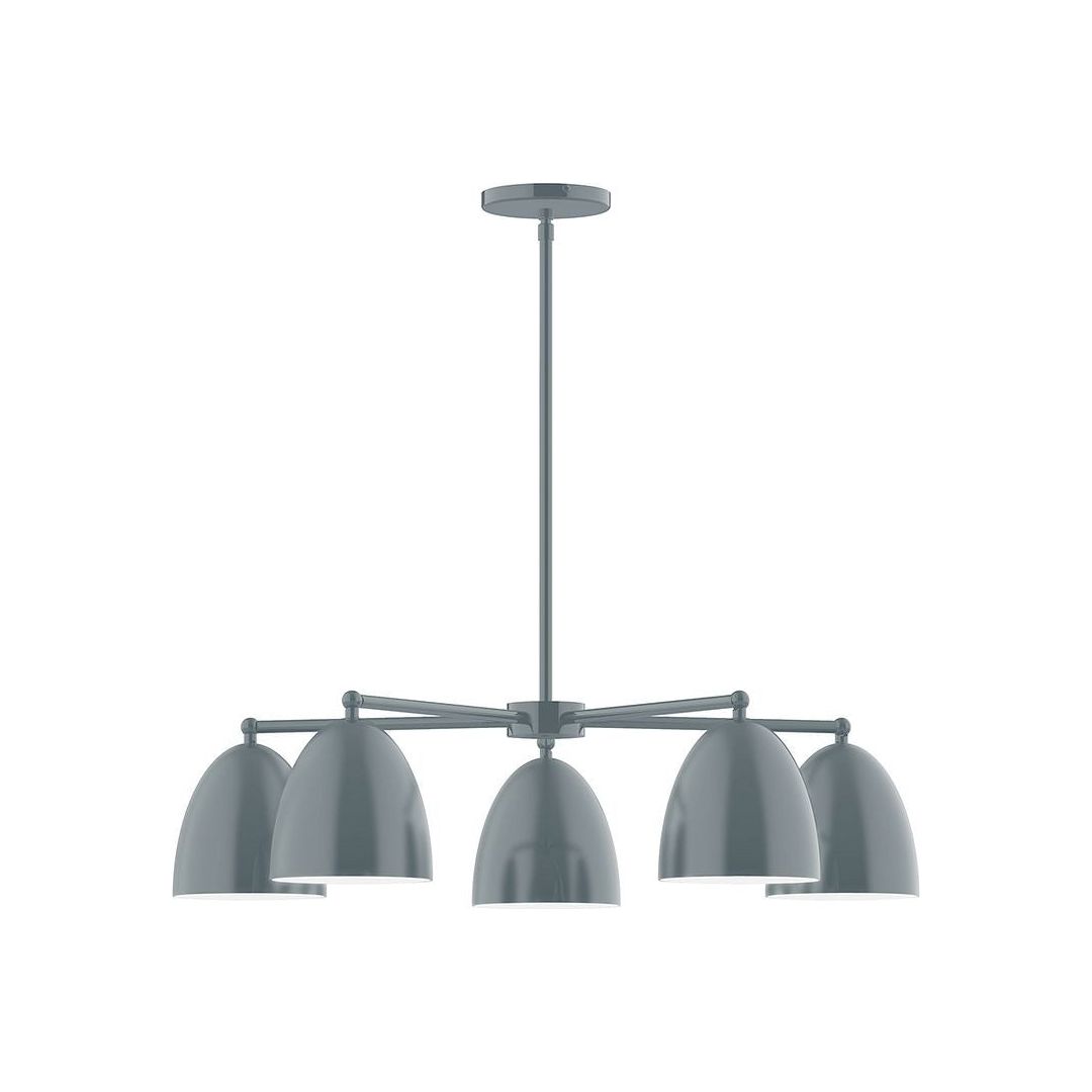 Montclair Light Works - CHC417-40 - Five Light Chandelier - J-Series - Slate Gray