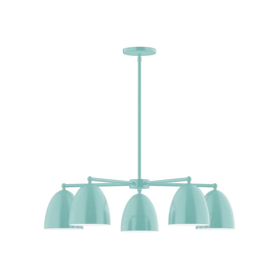 Montclair Light Works - CHC417-48 - Five Light Chandelier - J-Series - Sea Green